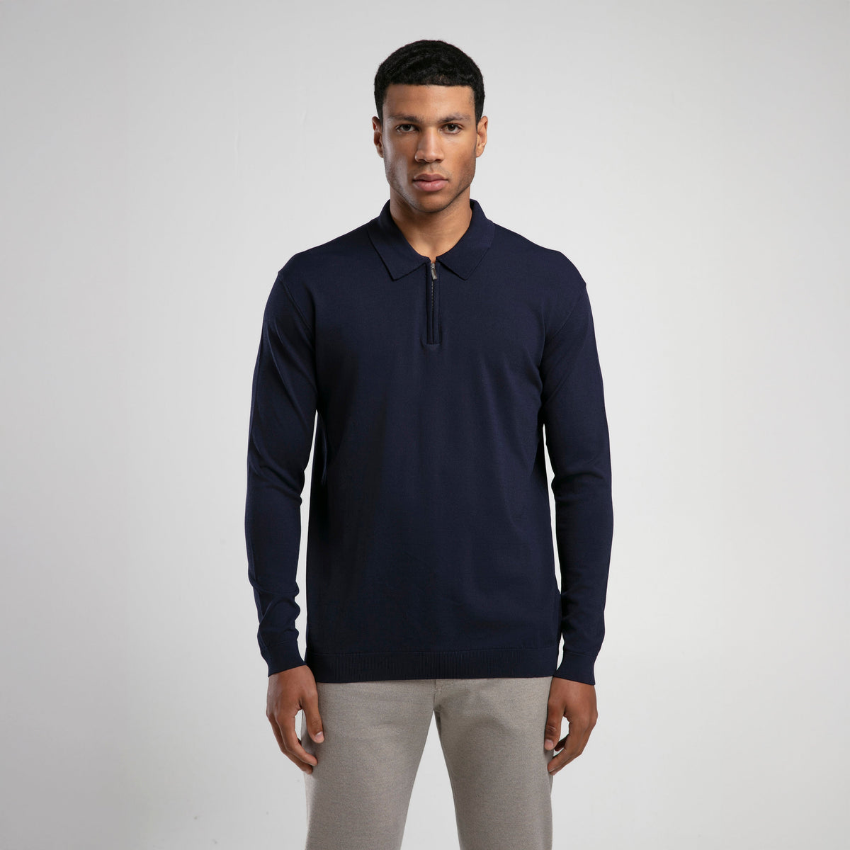 ZIP KNITTED POLO