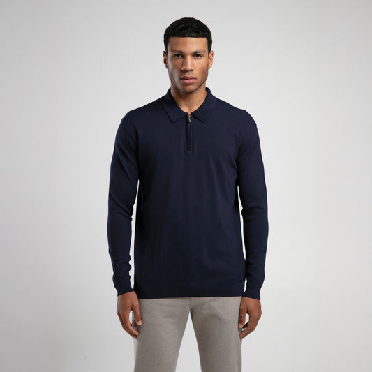 ZIP KNITTED POLO