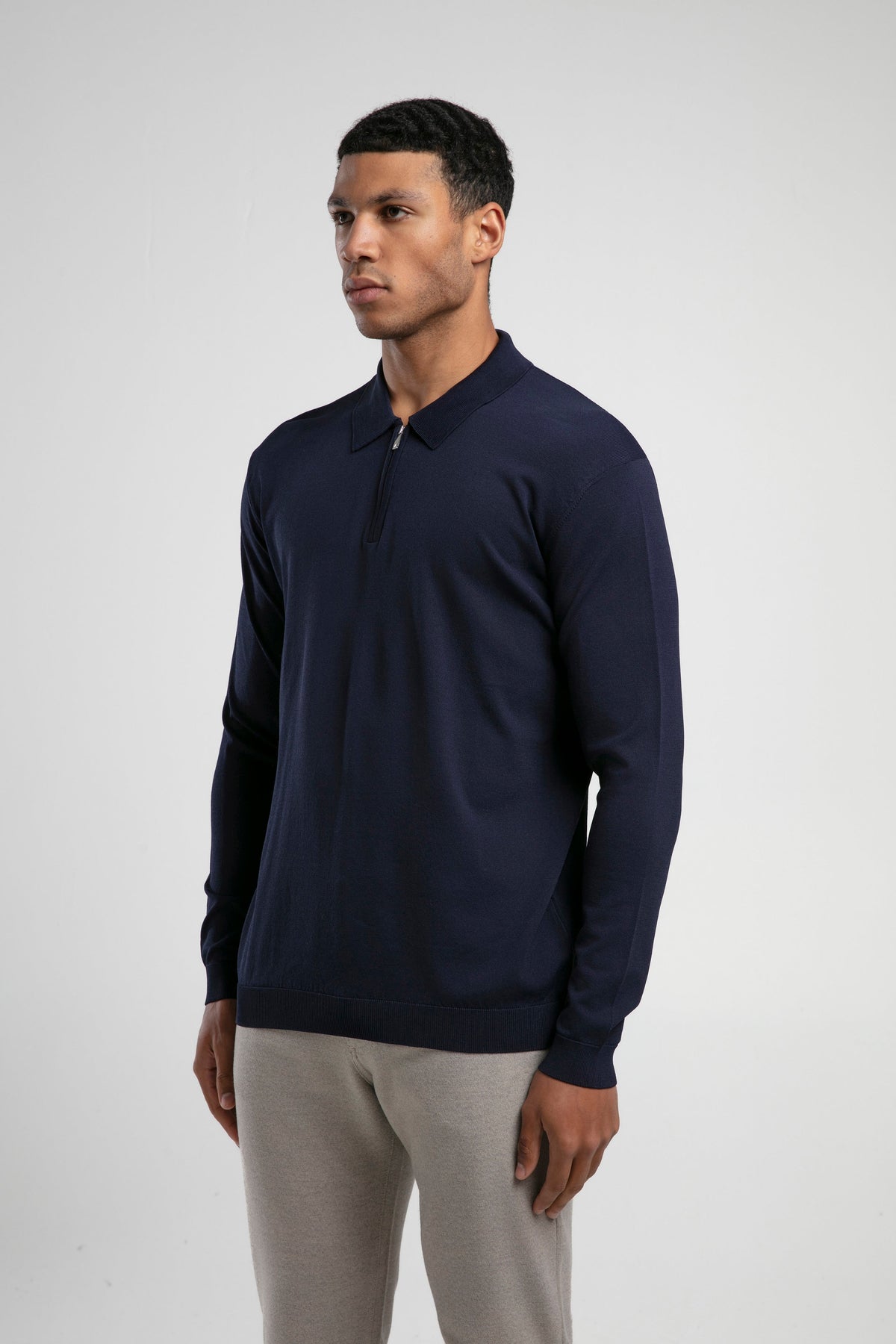 ZIP KNITTED POLO