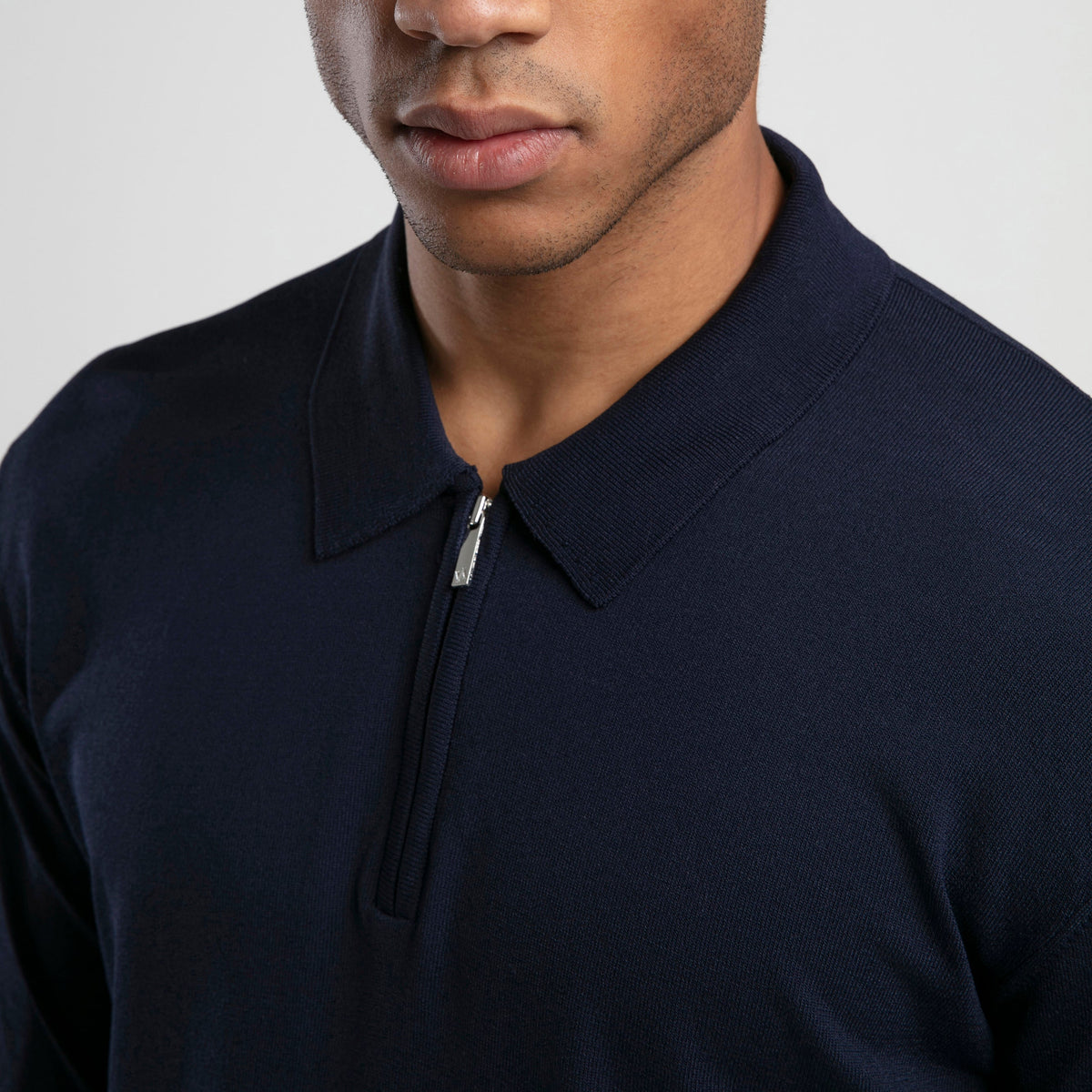 ZIP KNITTED POLO