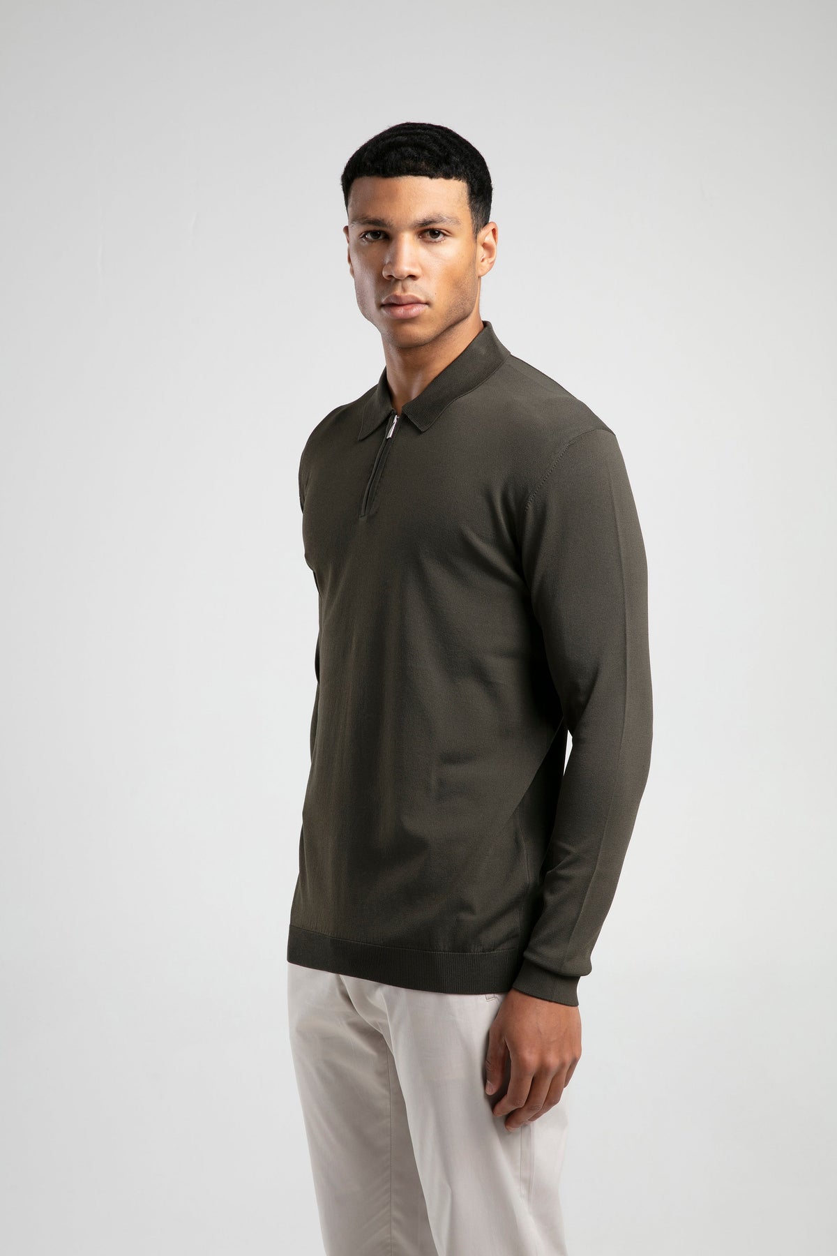 ZIP KNITTED POLO