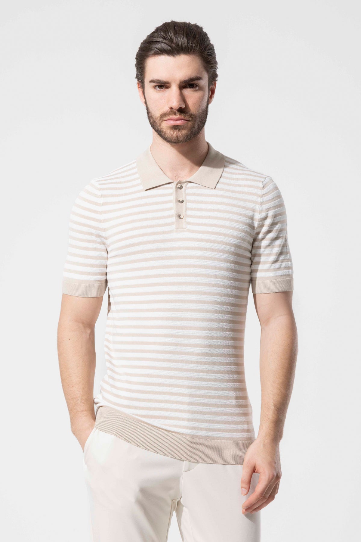 MIAMI STRIPED POLO