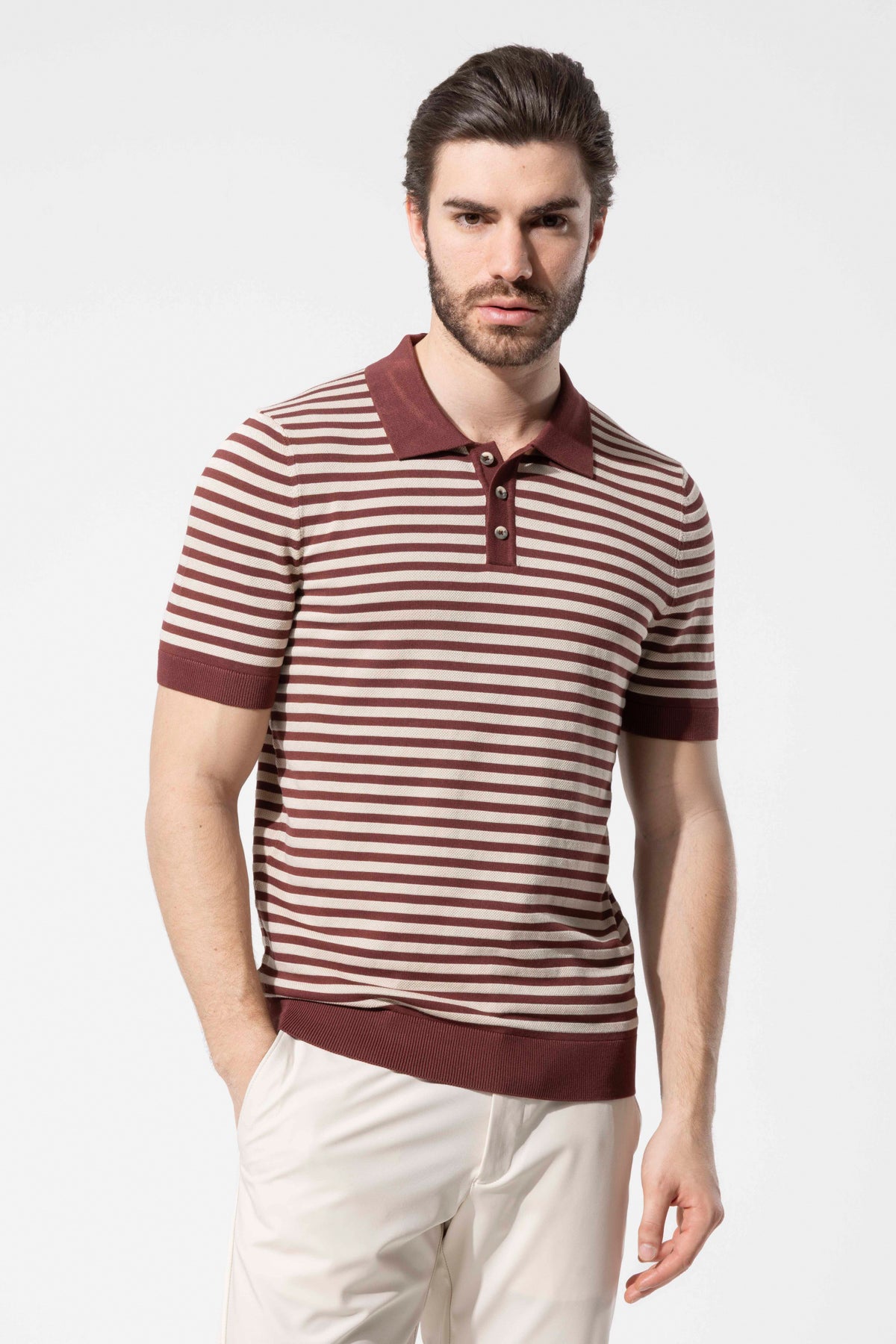 MIAMI STRIPED POLO