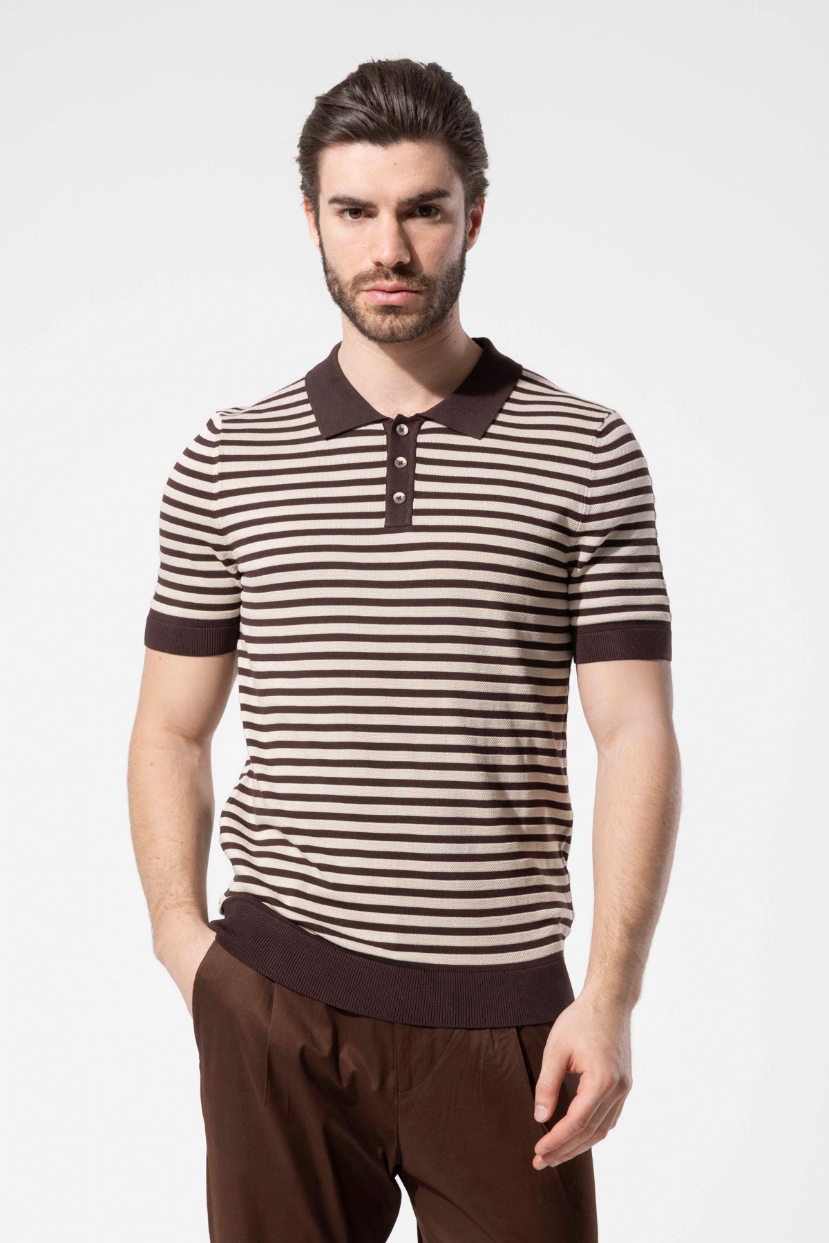 MIAMI STRIPED POLO