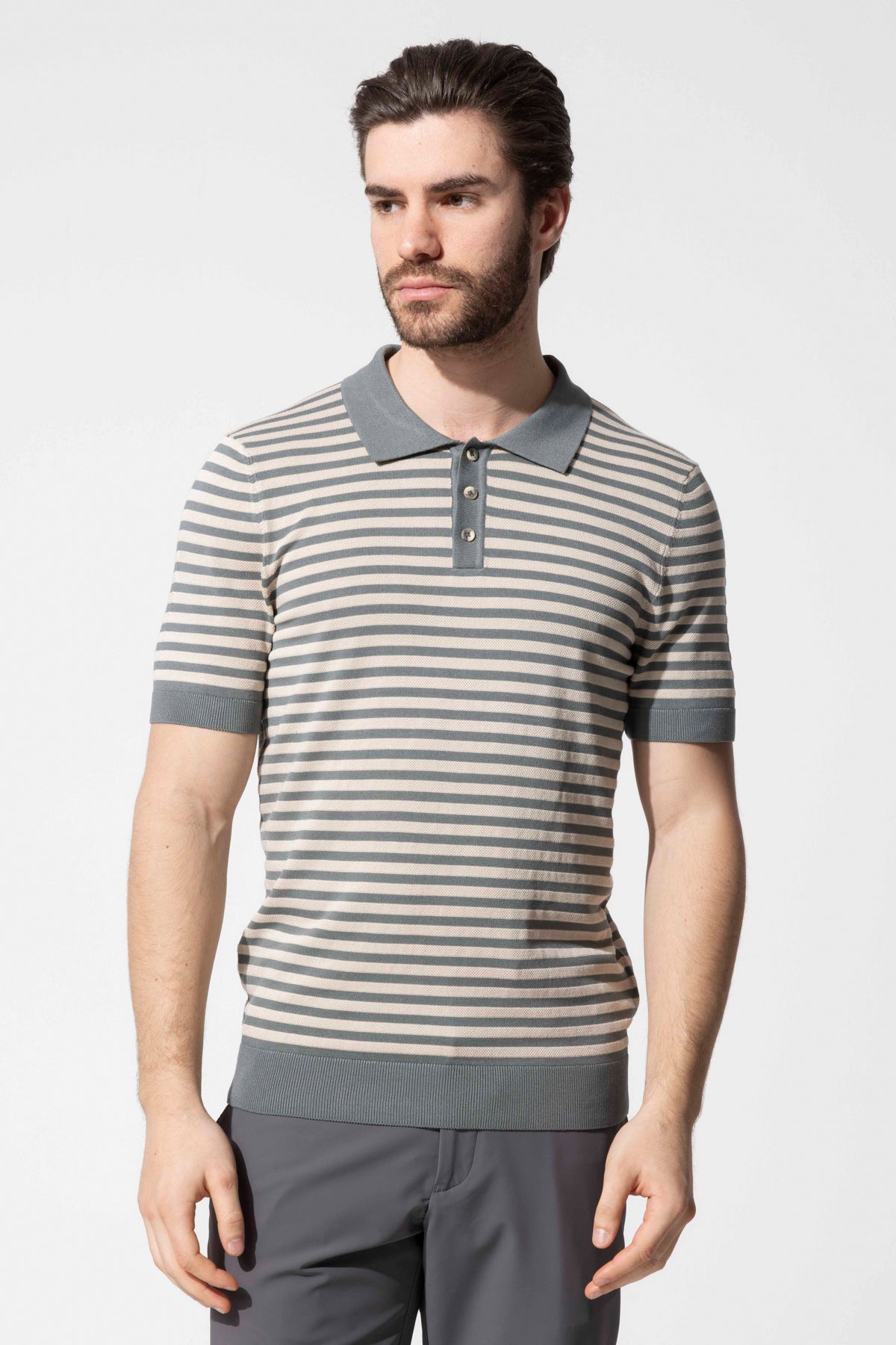 MIAMI STRIPED POLO