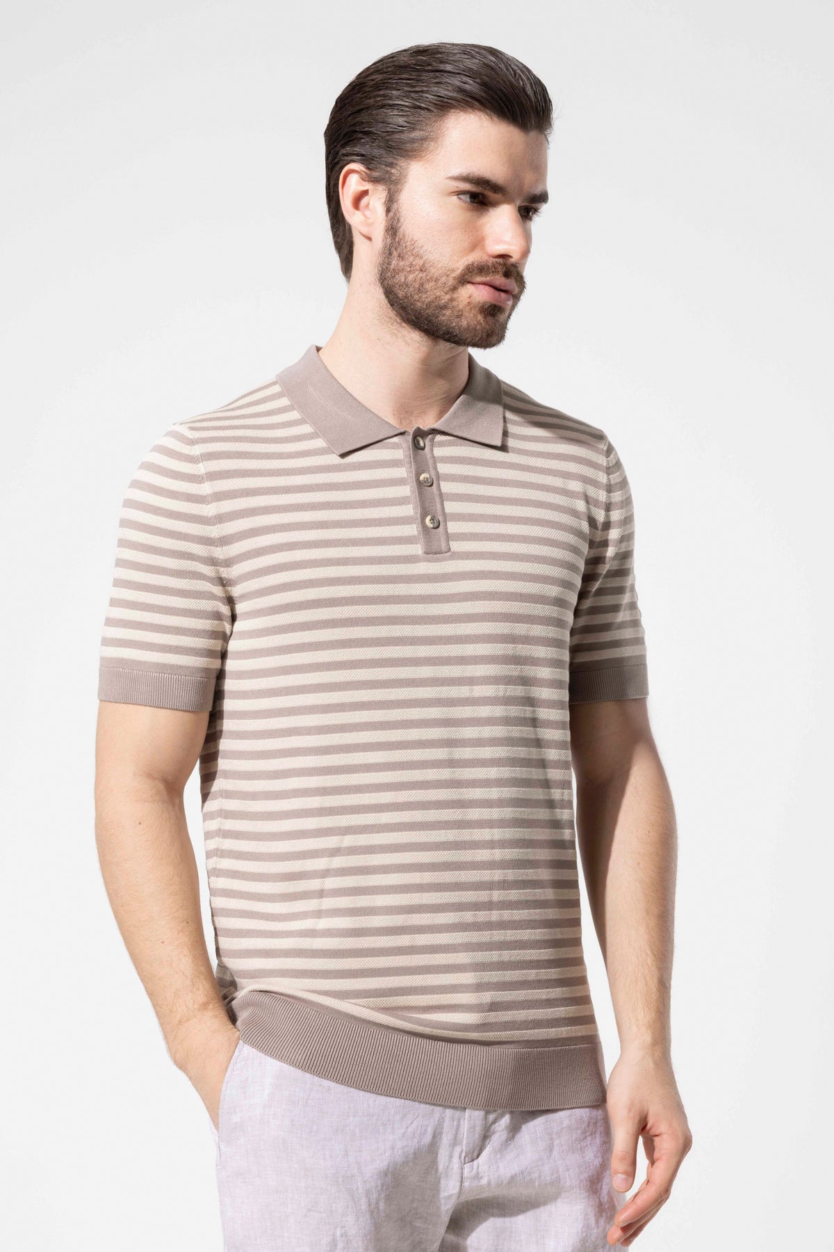 MIAMI STRIPED POLO