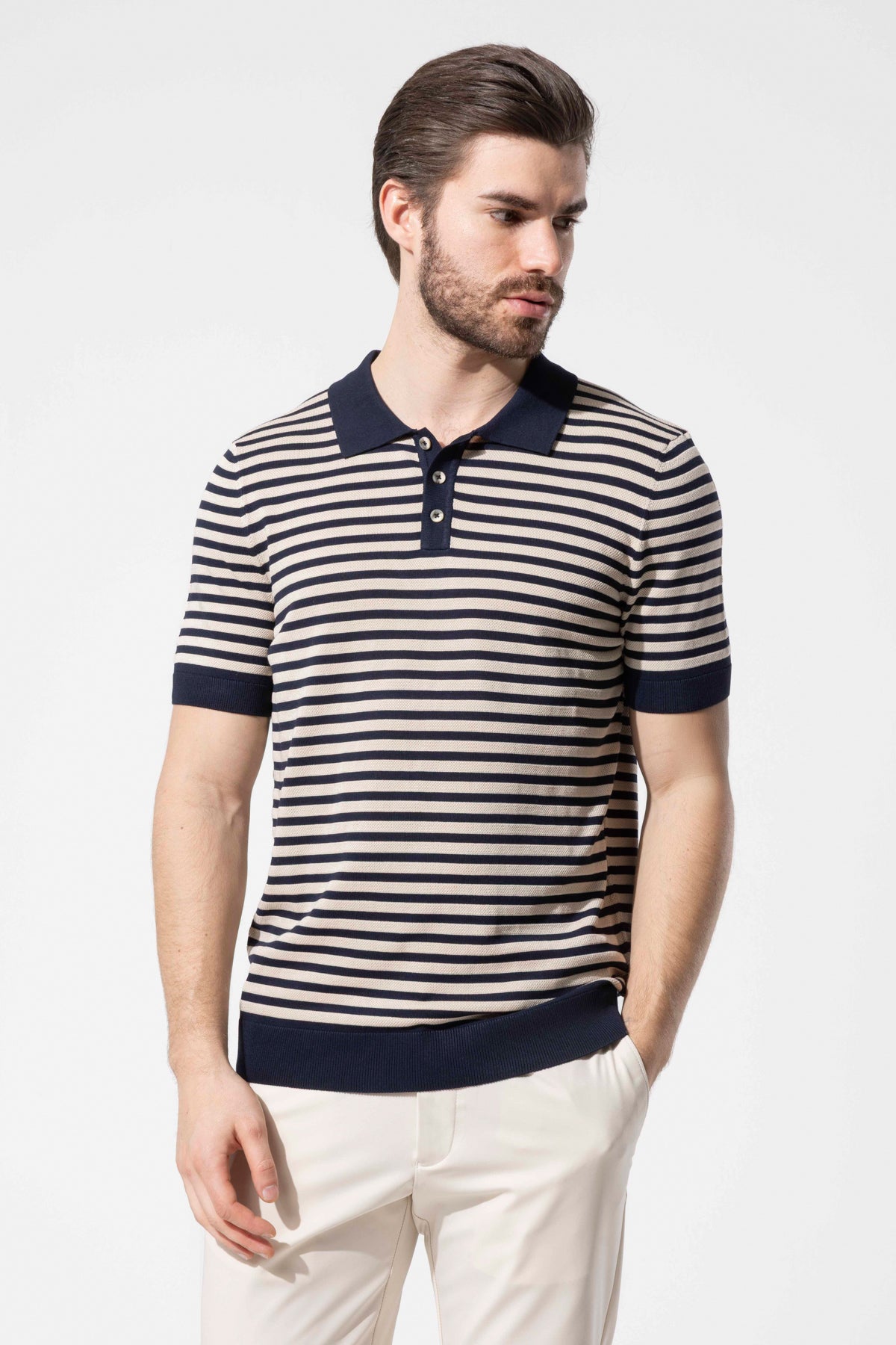 MIAMI STRIPED POLO