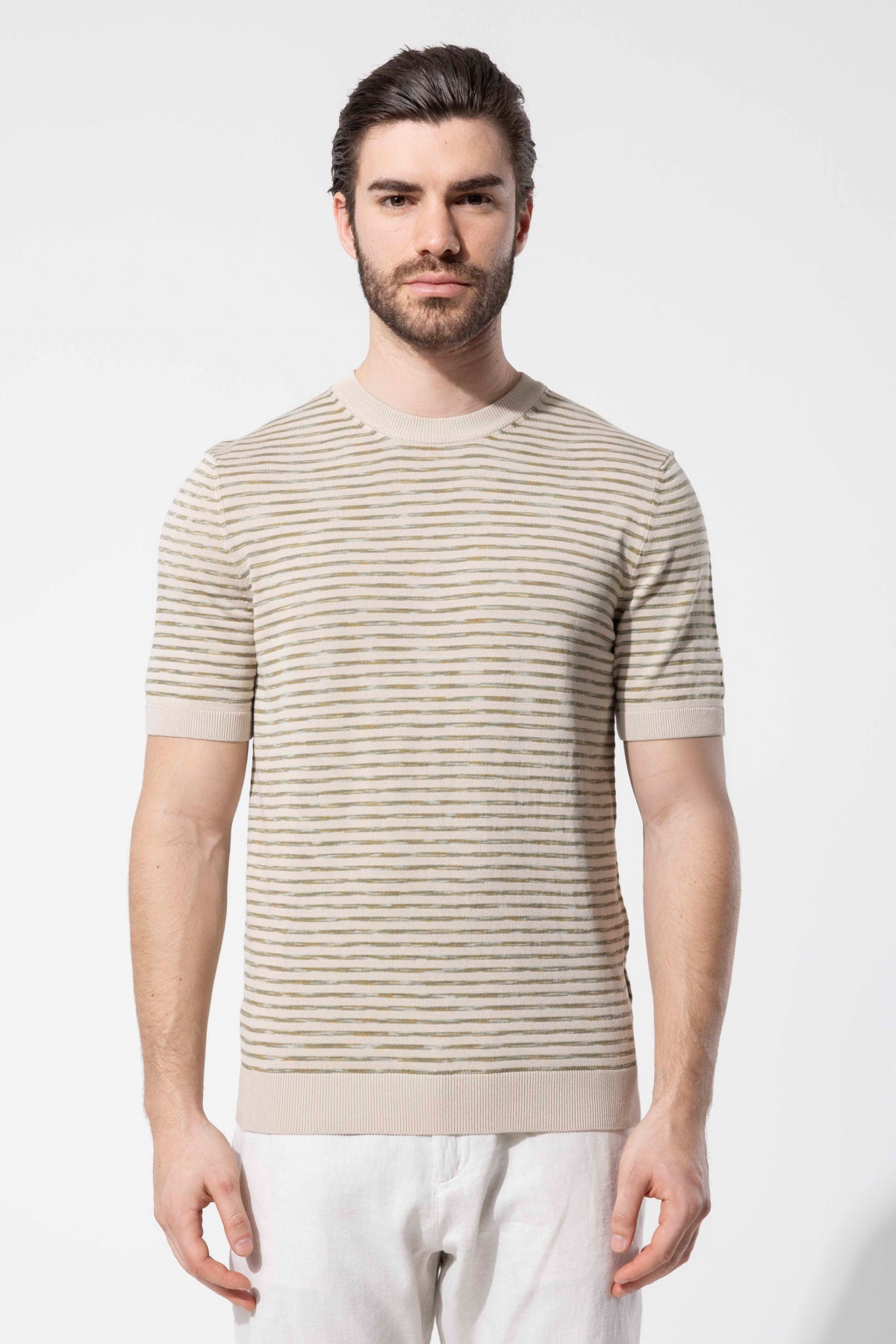PEP KNIT STRIPED T-SHIRT