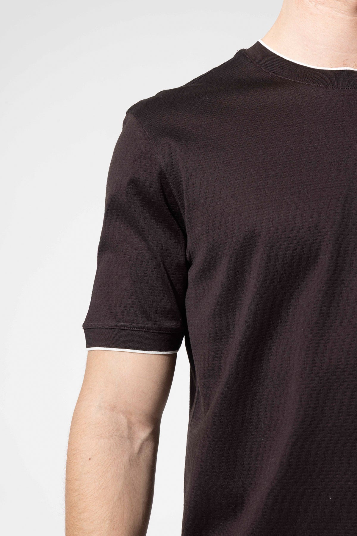 PORTO TSHIRT COLLAR SLEEVE DETAILED