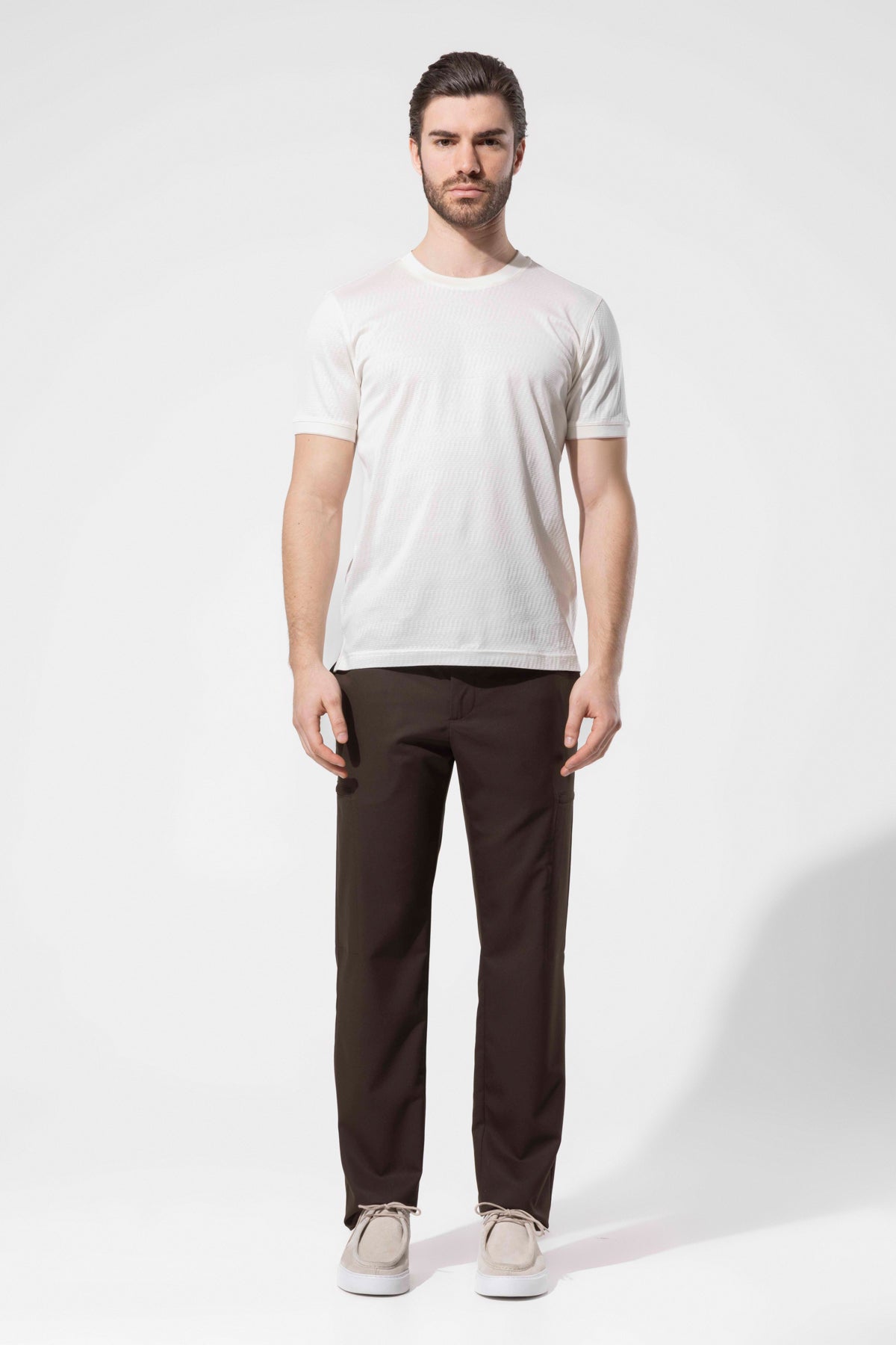 PORTO TSHIRT COLLAR SLEEVE DETAILED