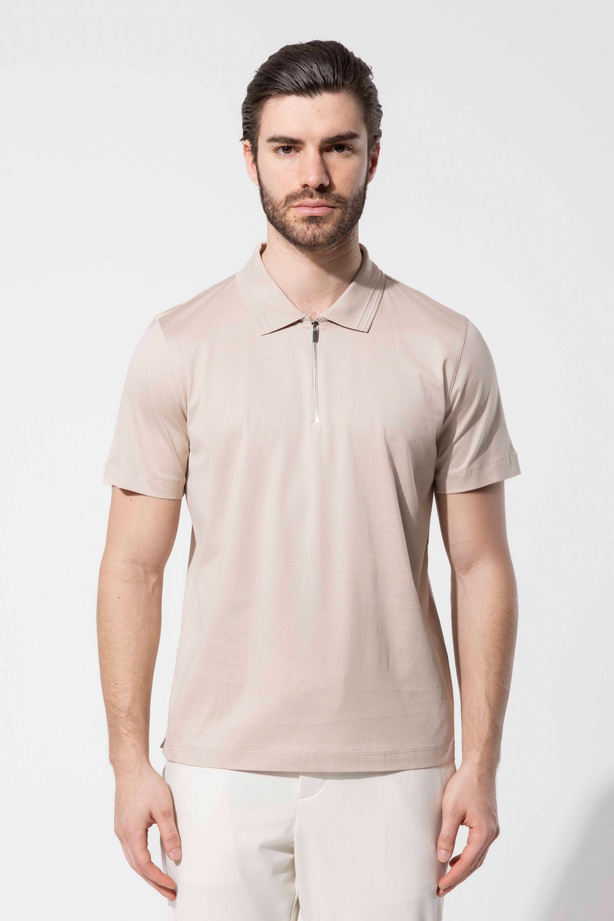 OYSTER POLO ZIPPED