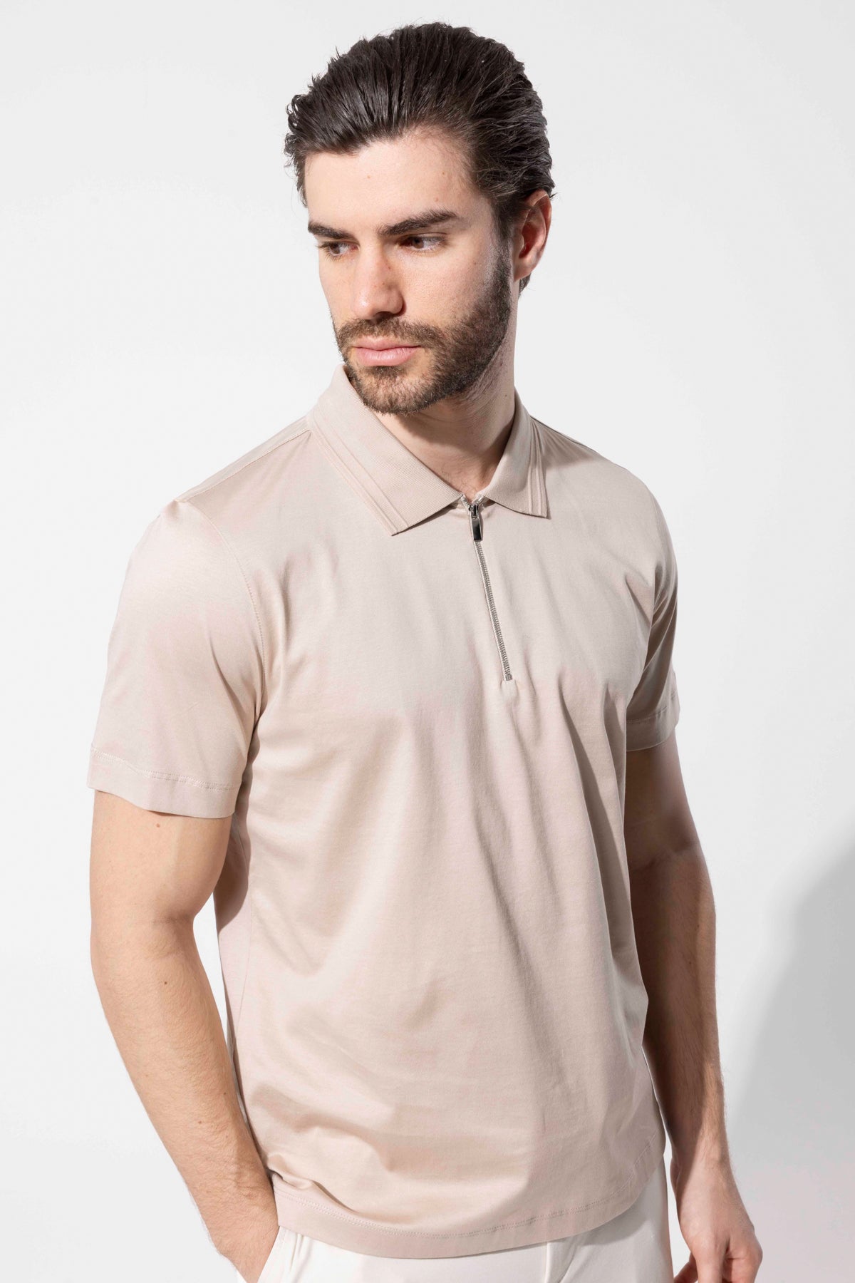 OYSTER POLO ZIPPED