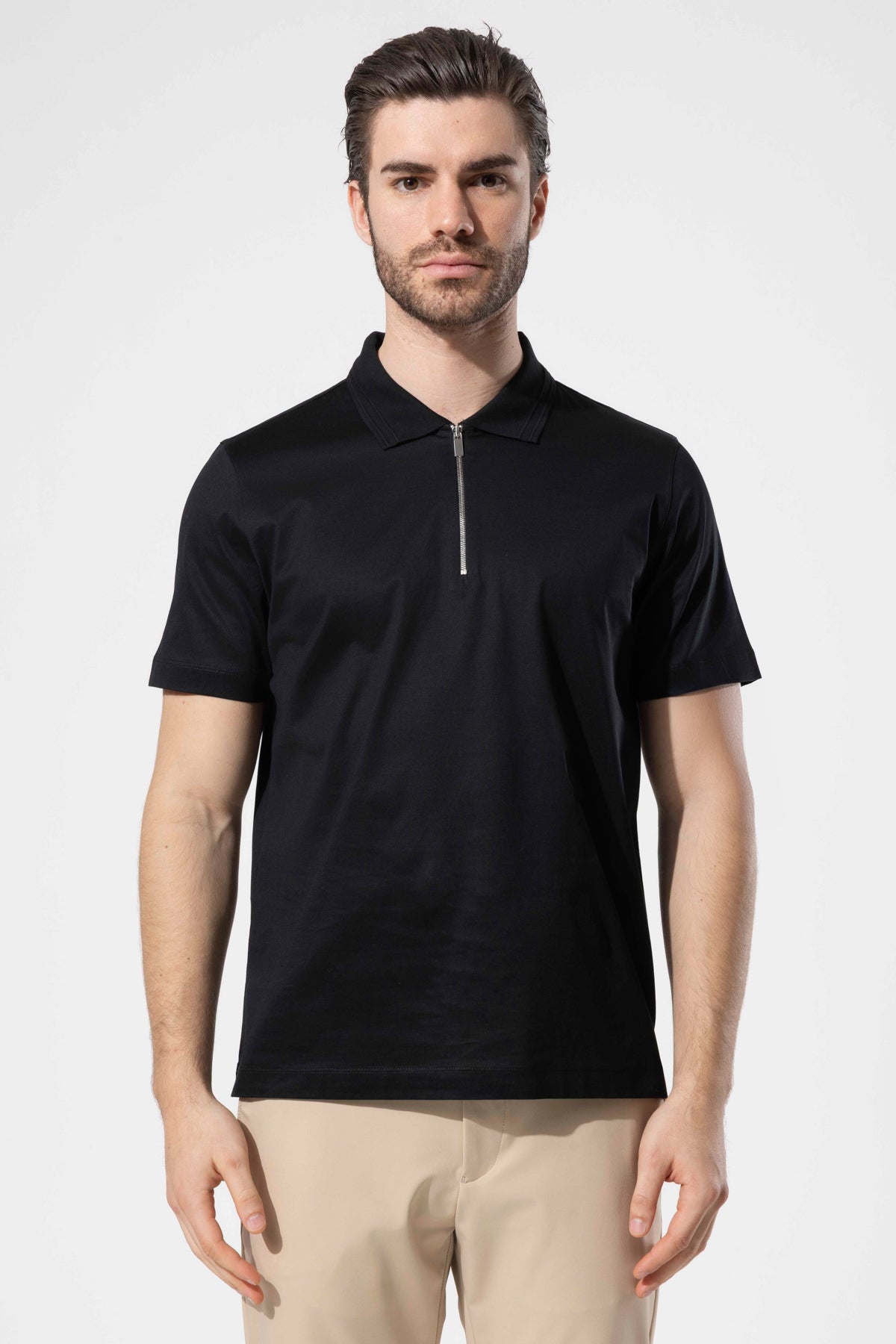 OYSTER POLO ZIPPED