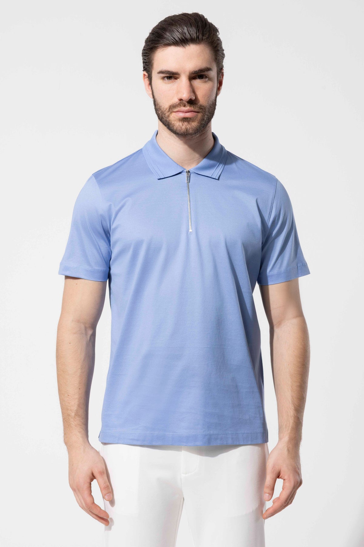 OYSTER POLO ZIPPED