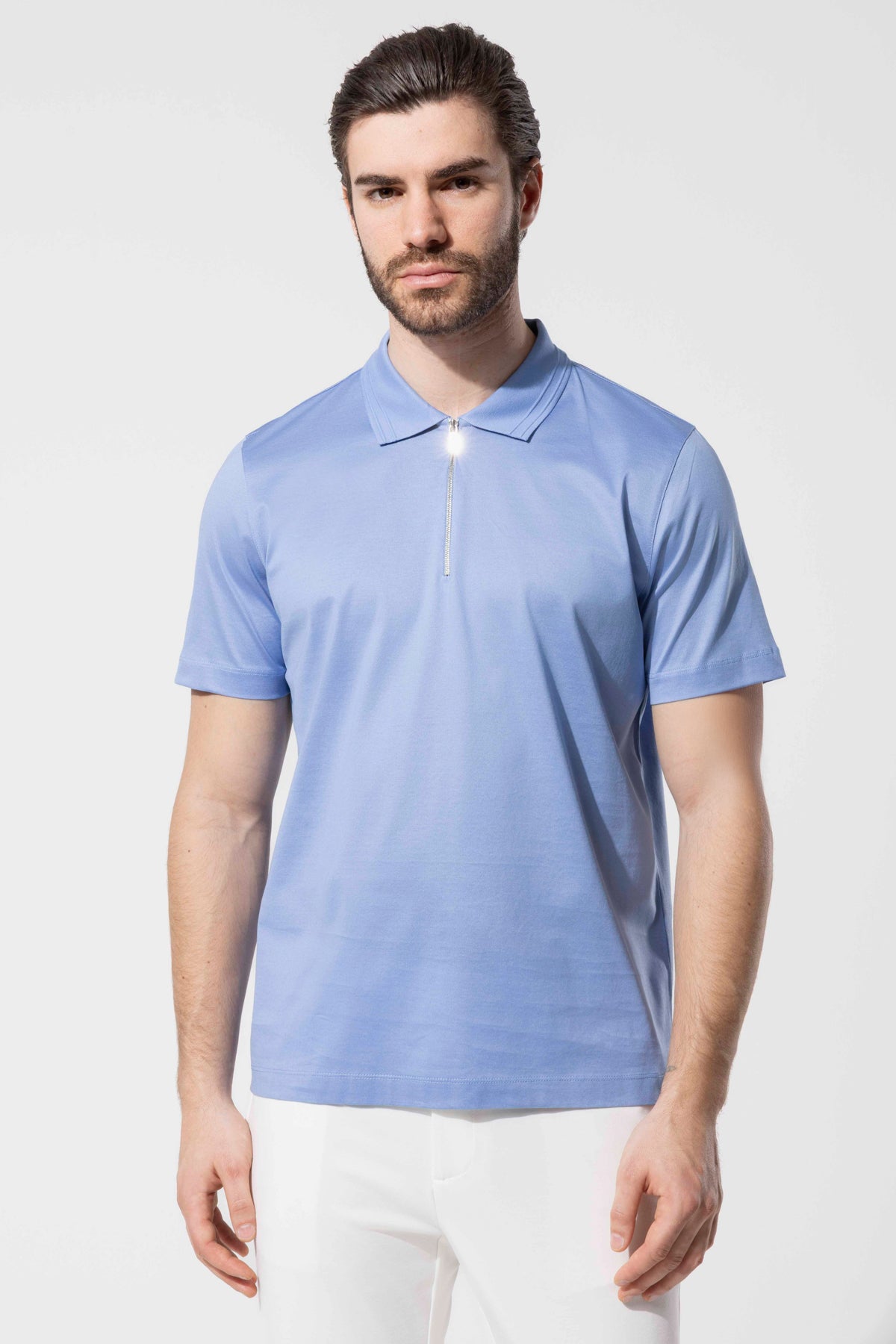 OYSTER POLO ZIPPED