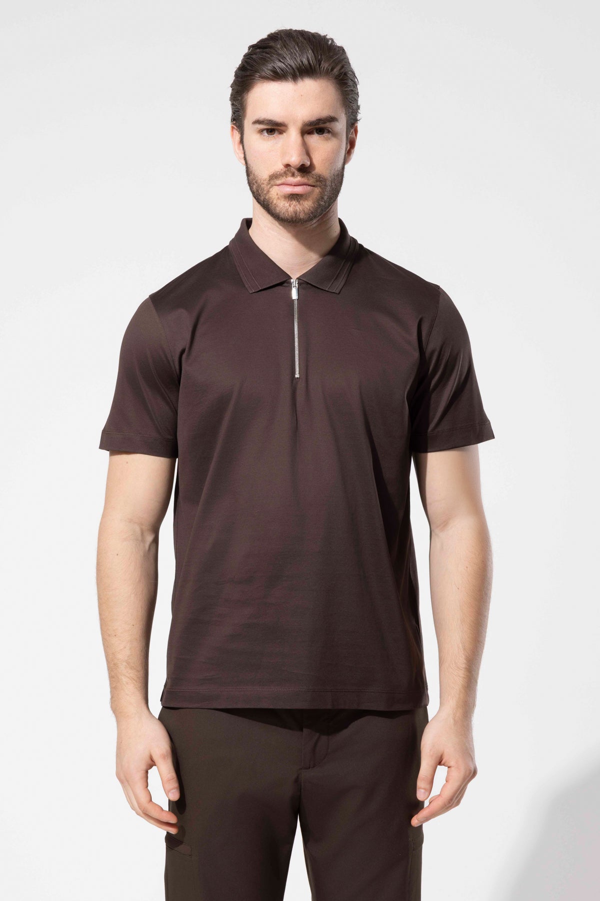 OYSTER POLO ZIPPED
