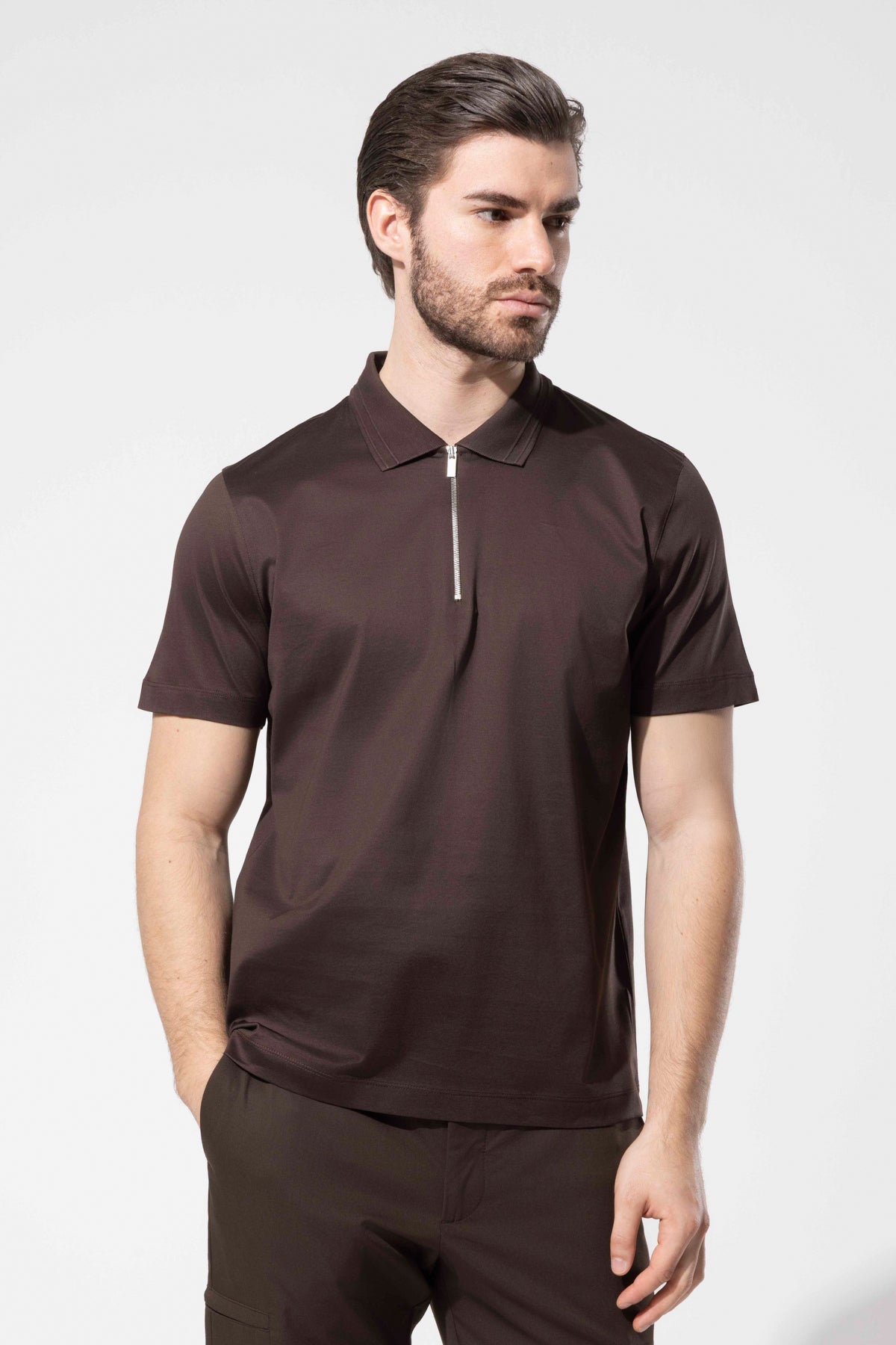 OYSTER POLO ZIPPED