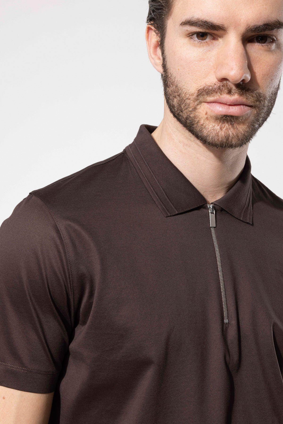 OYSTER POLO ZIPPED