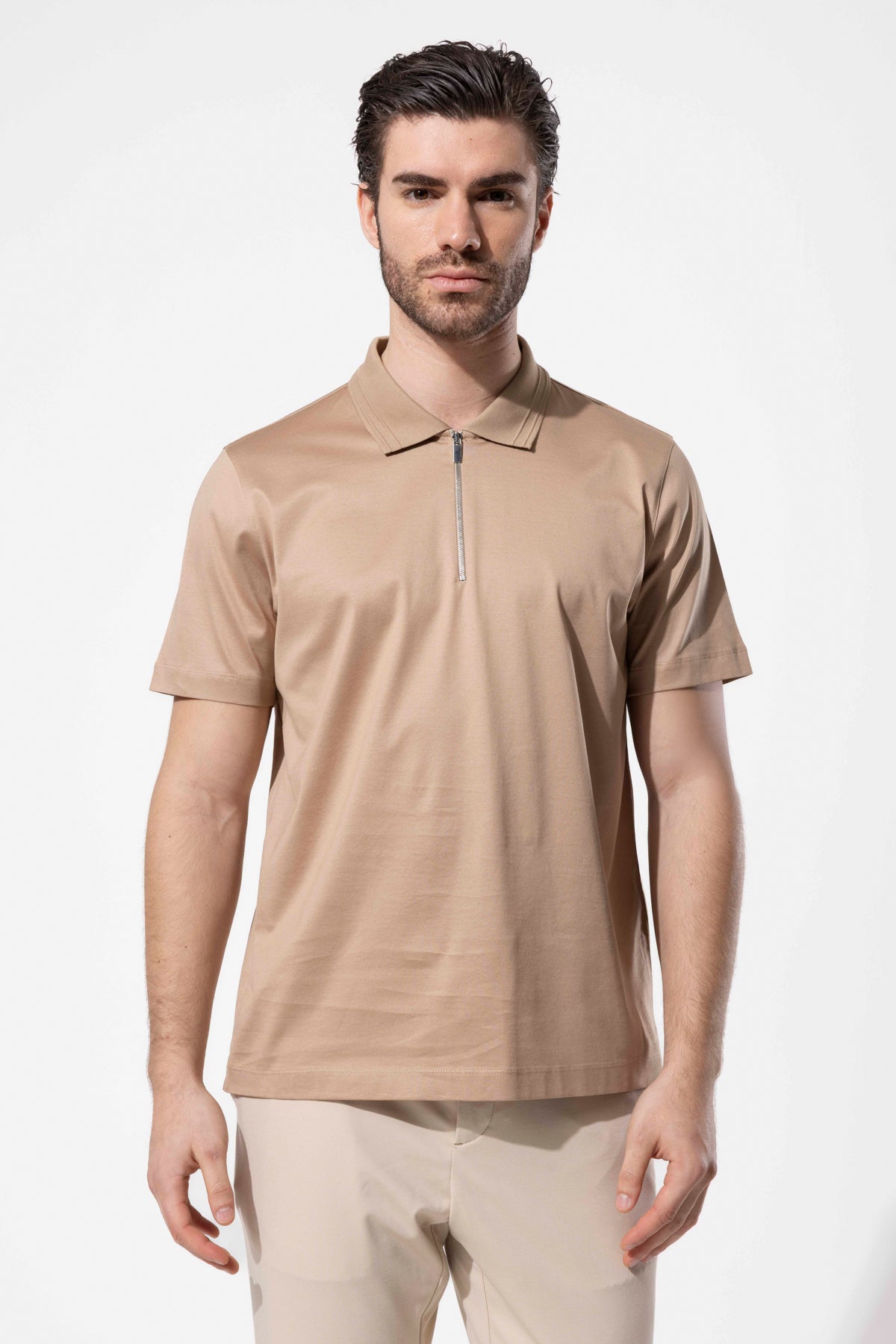 OYSTER POLO ZIPPED