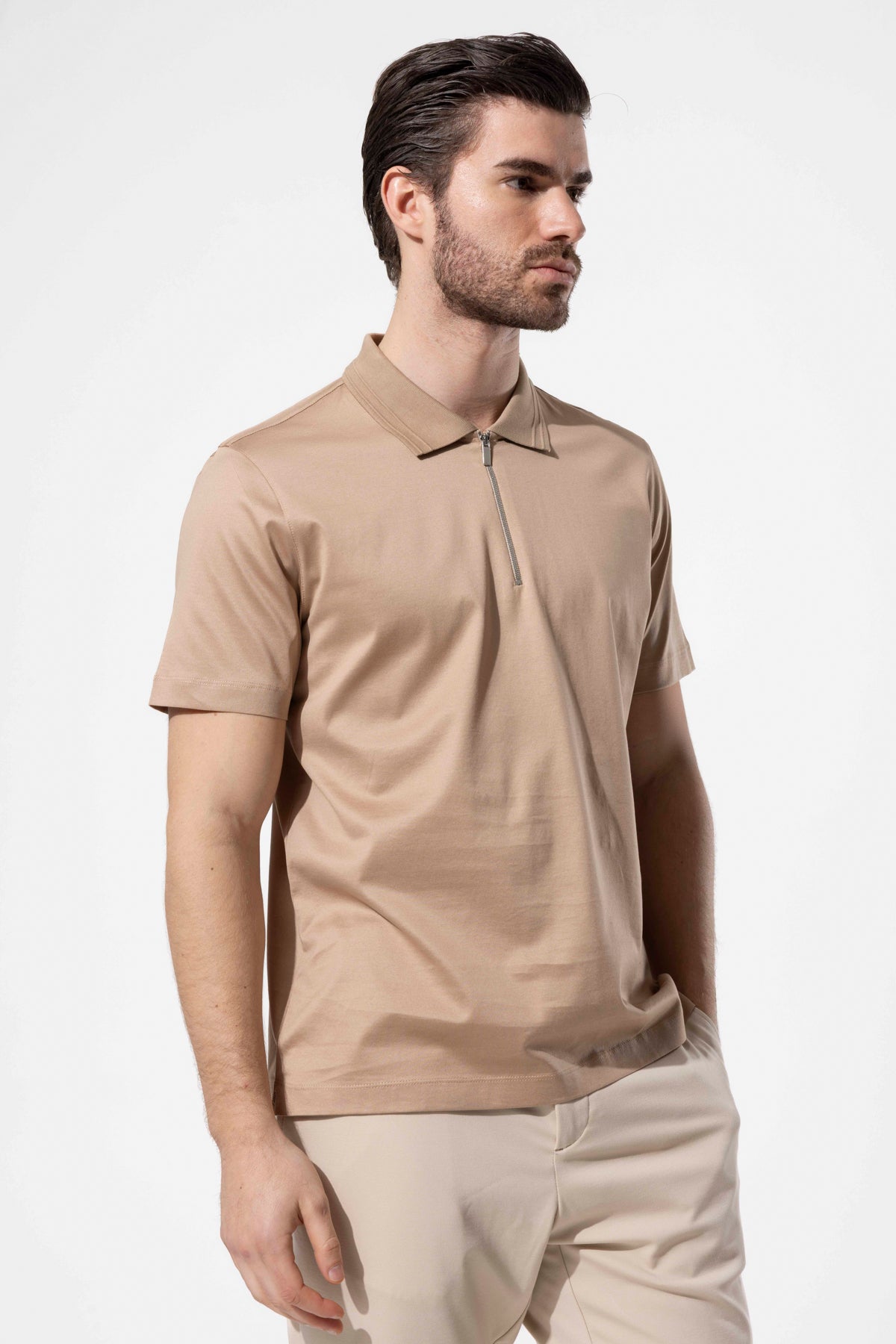 OYSTER POLO ZIPPED