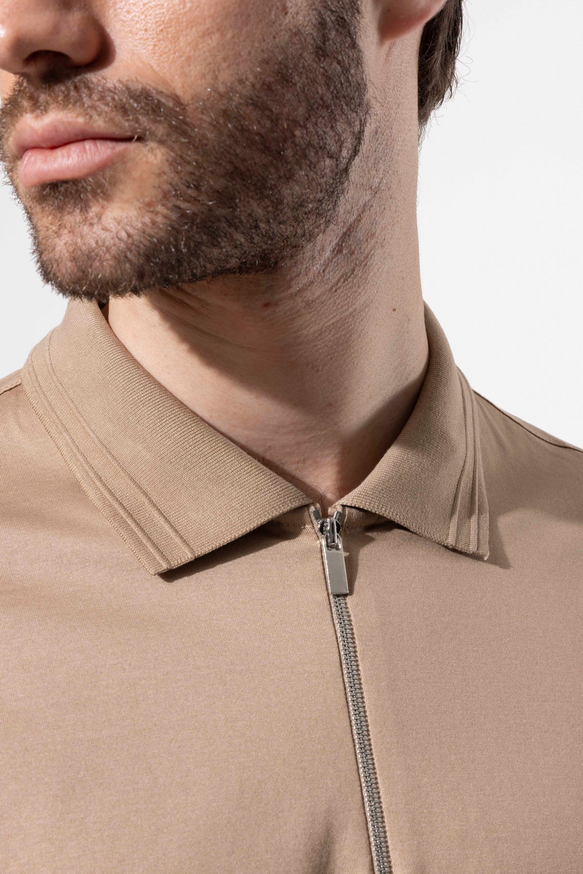 OYSTER POLO ZIPPED