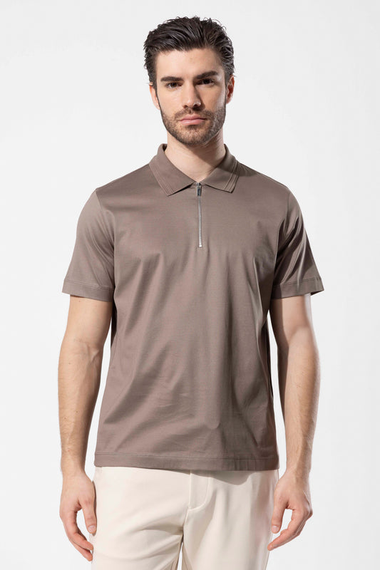 OYSTER POLO ZIPPED