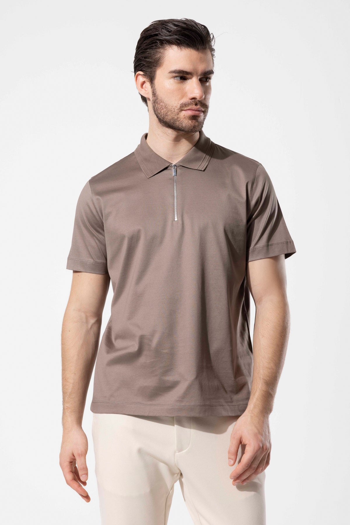 OYSTER POLO ZIPPED