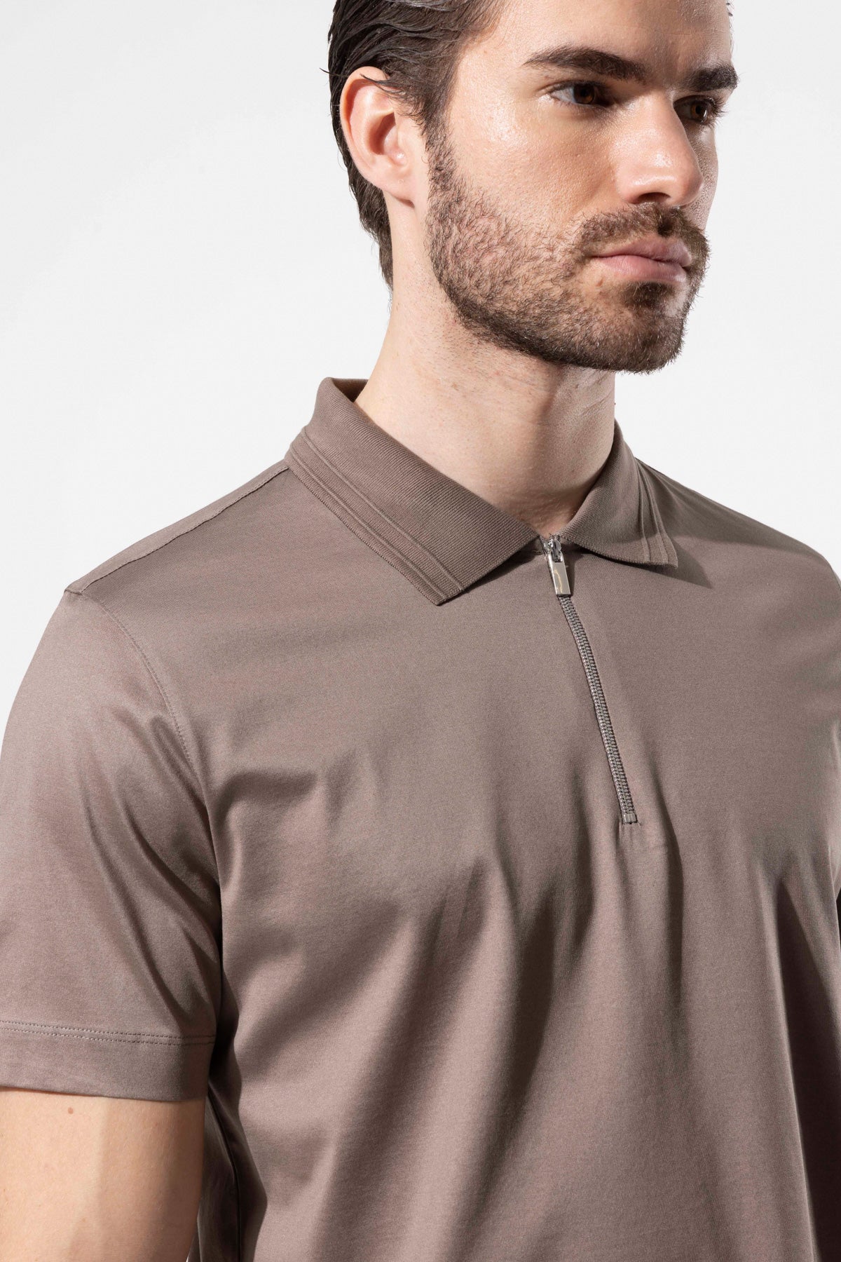 OYSTER POLO ZIPPED