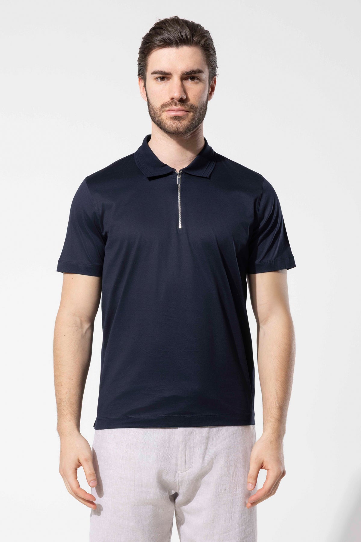 OYSTER POLO ZIPPED