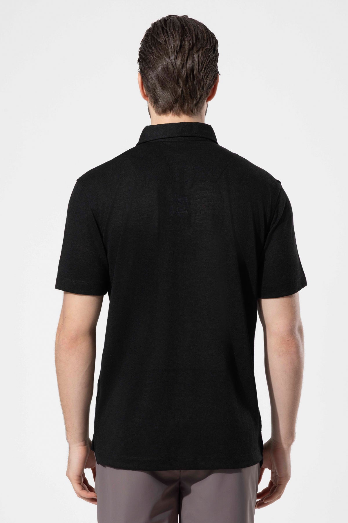 Textured Buttoned Polo