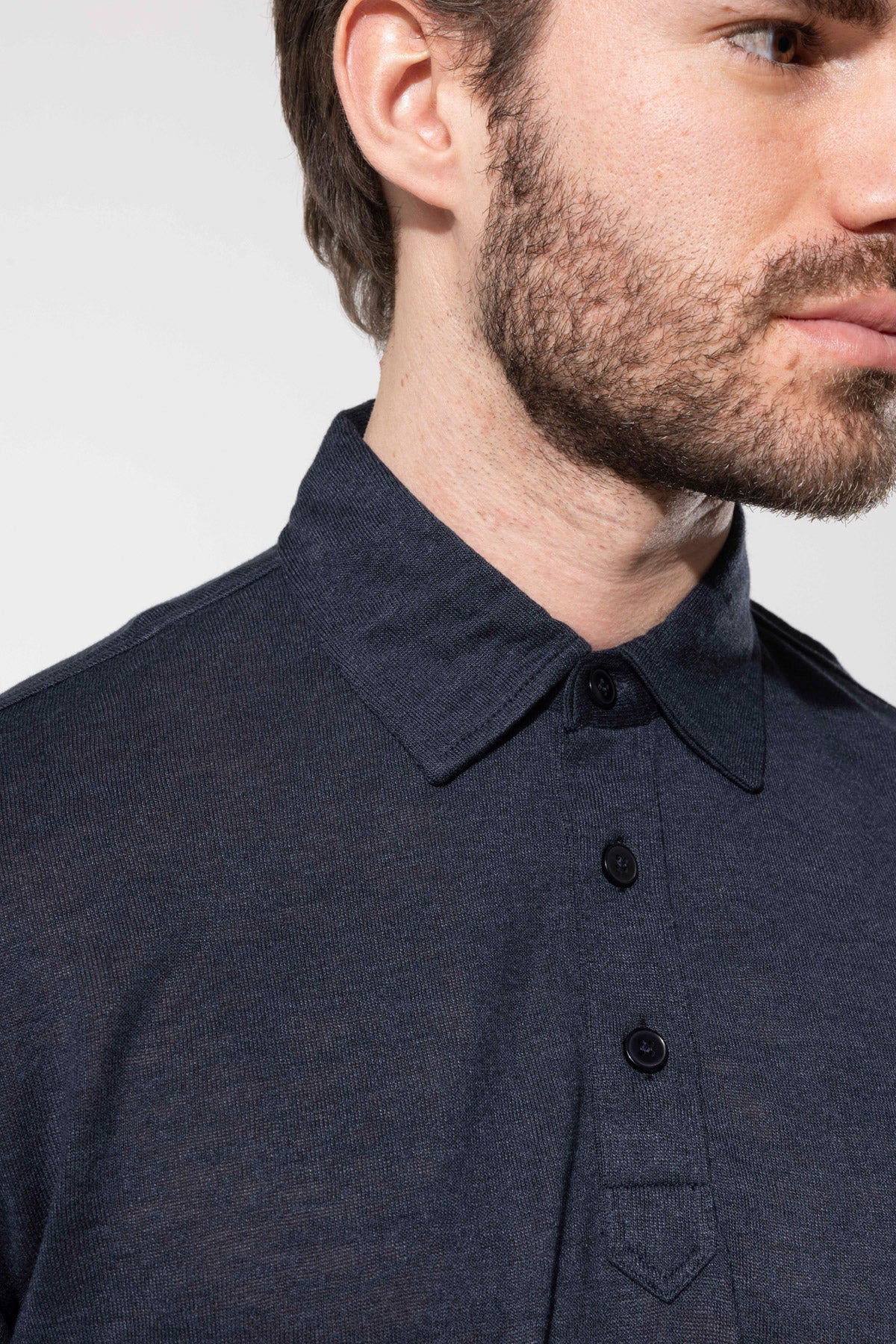 Textured Buttoned Polo