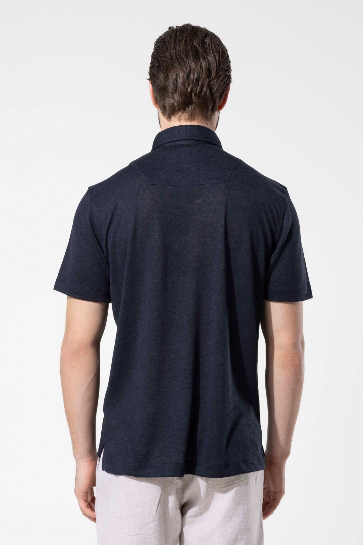 Textured Buttoned Polo