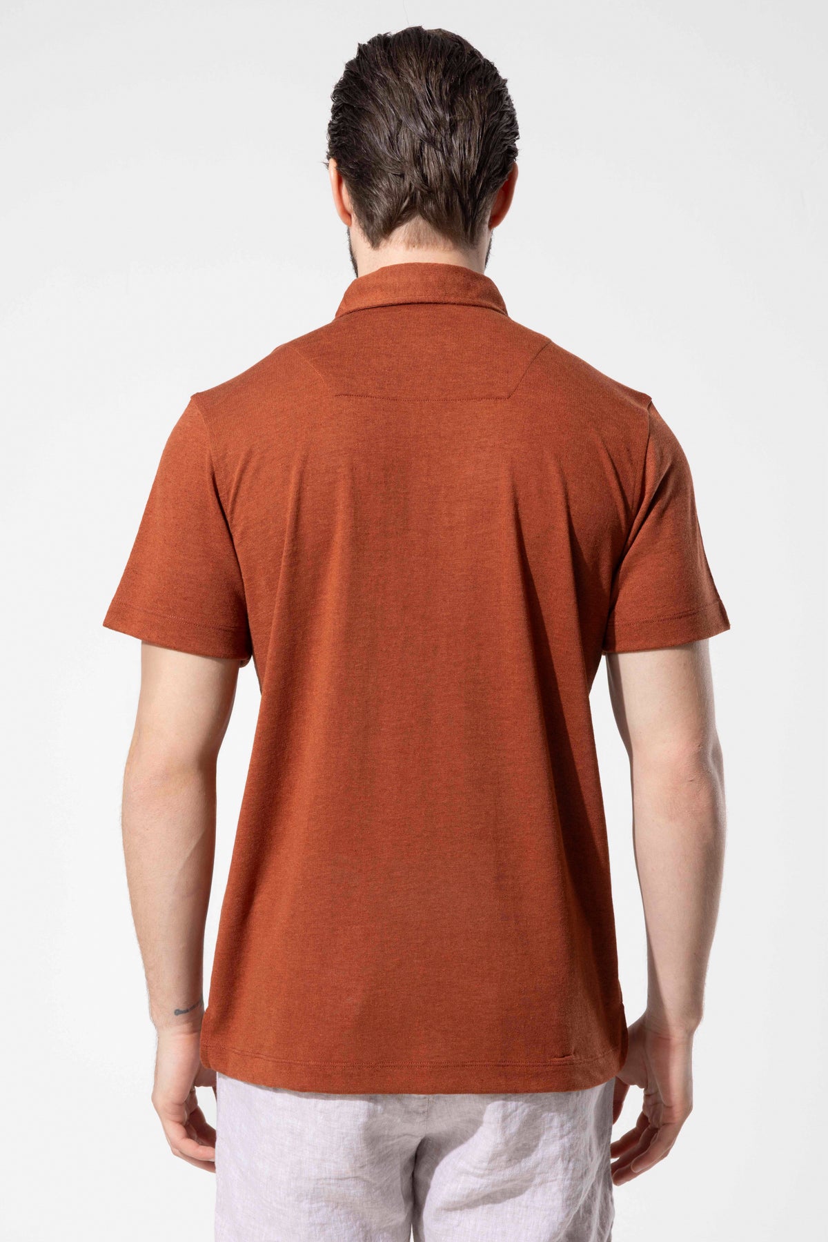 Textured Buttoned Polo