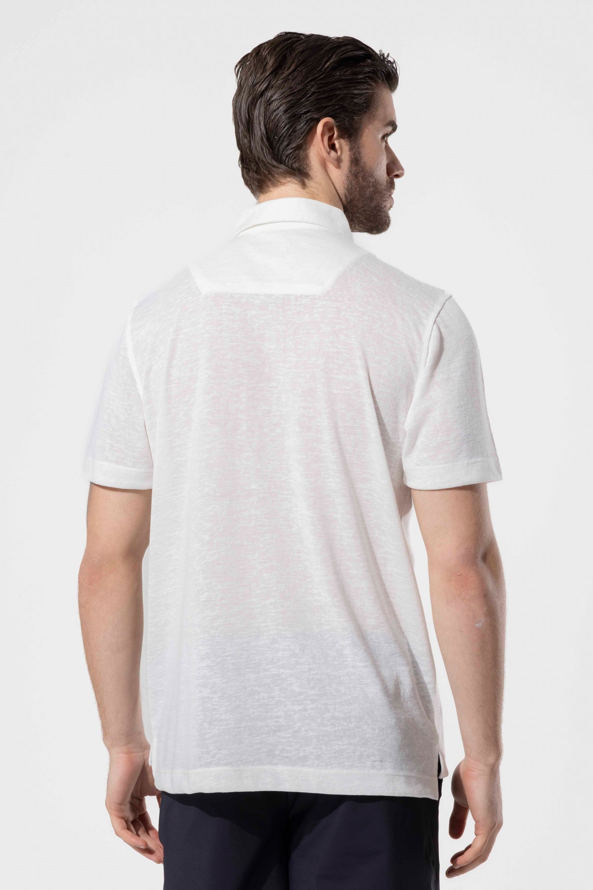 Textured Buttoned Polo