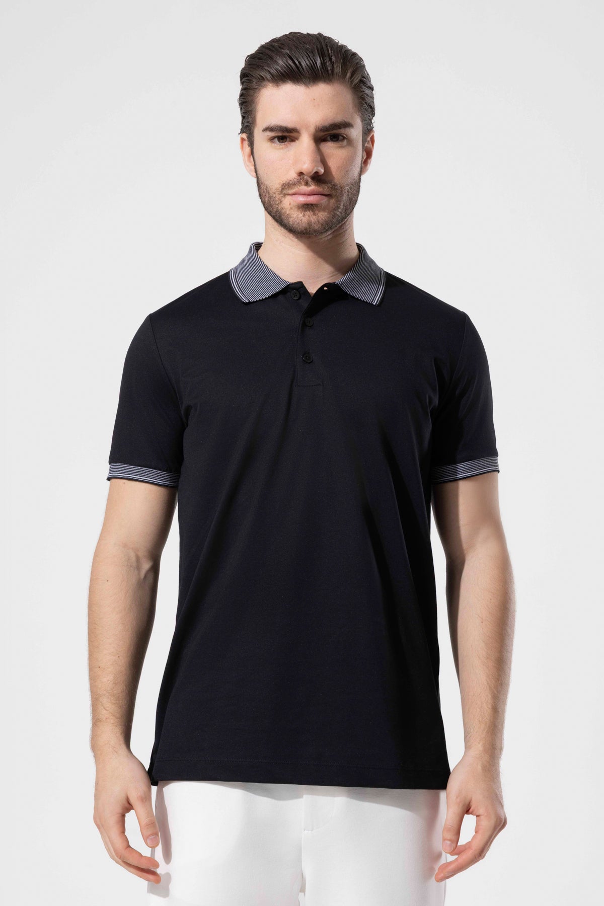 Contrast Collar Polo