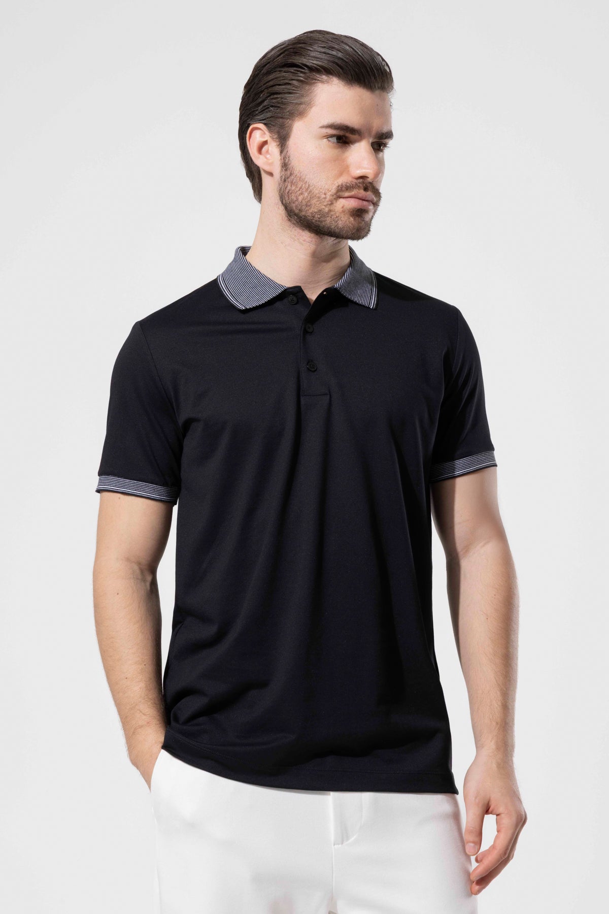 Contrast Collar Polo