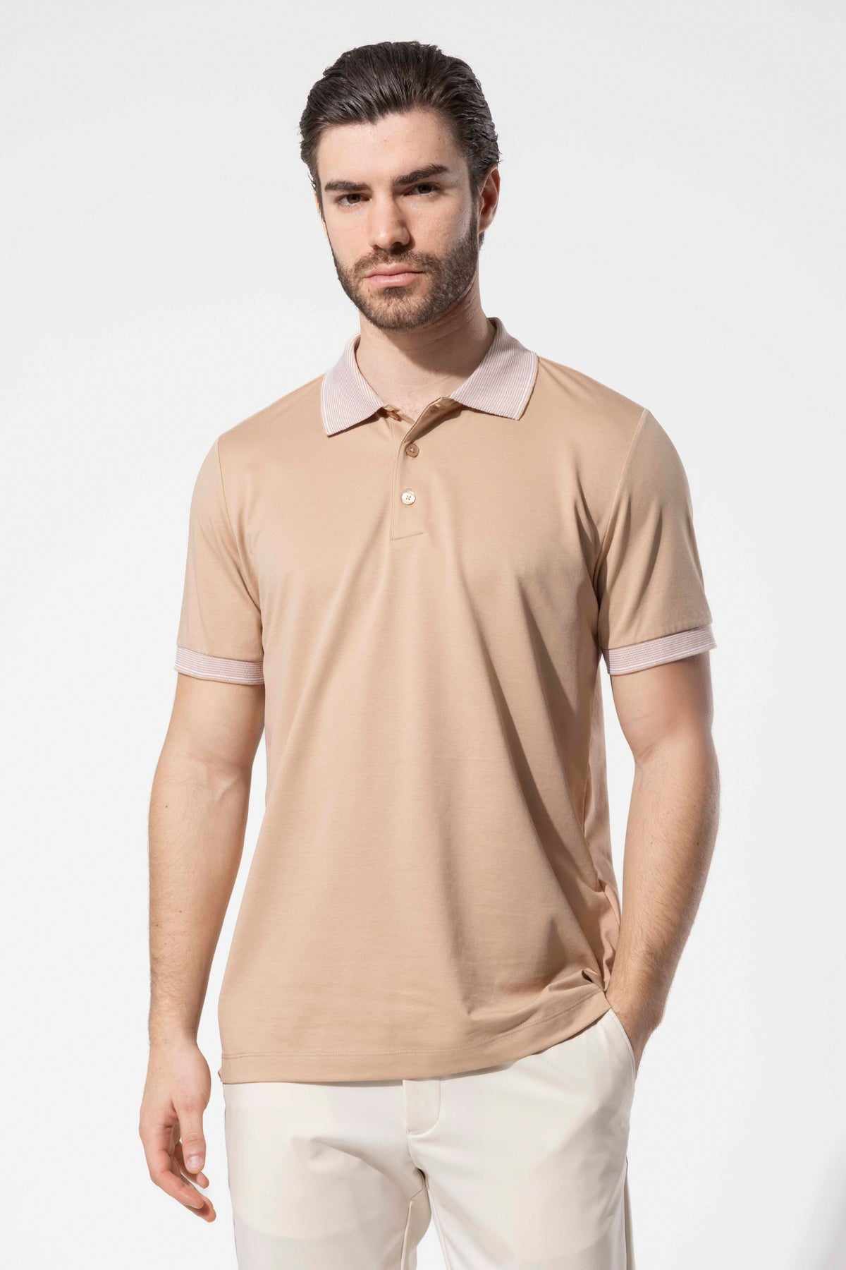 Contrast Collar Polo