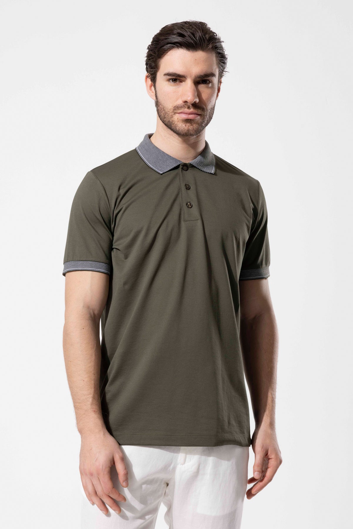Contrast Collar Polo