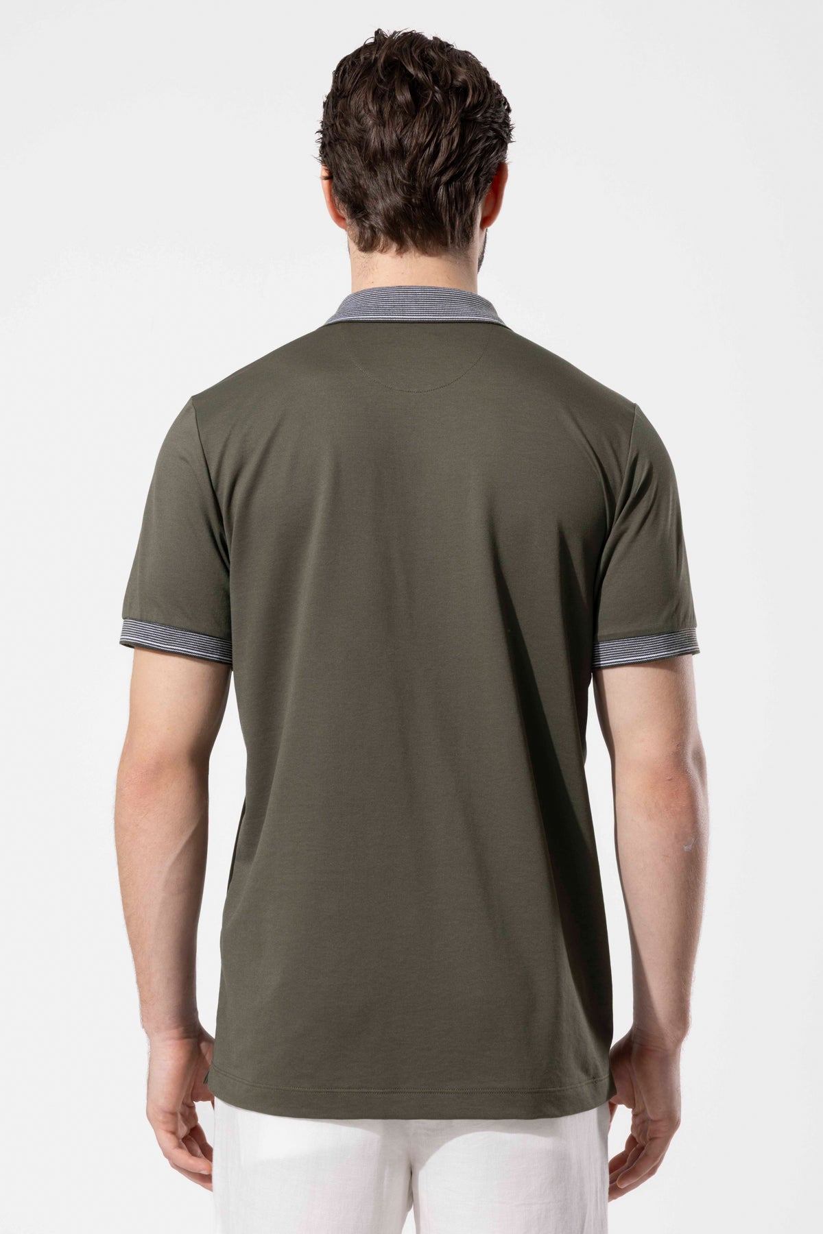 Contrast Collar Polo