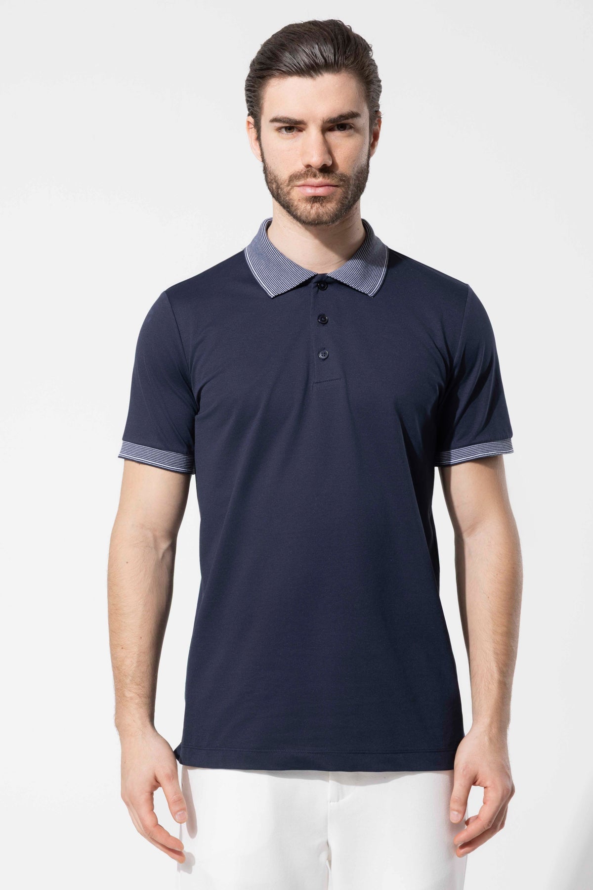 Contrast Collar Polo