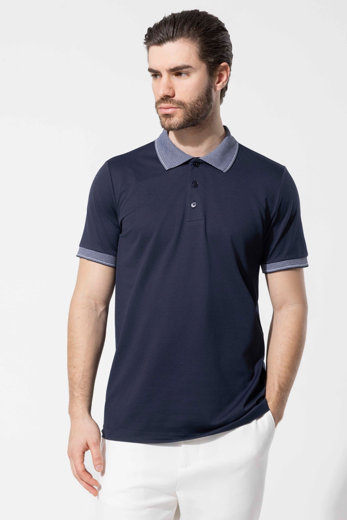Contrast Collar Polo