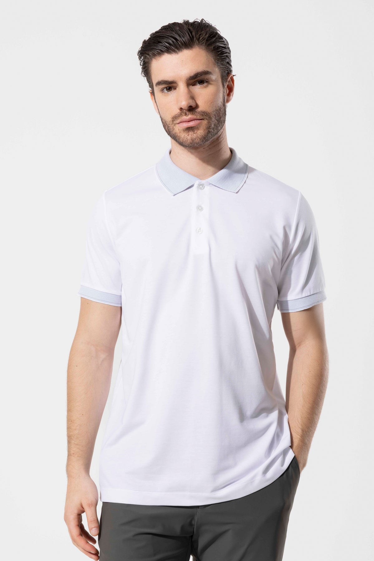 Contrast Collar Polo