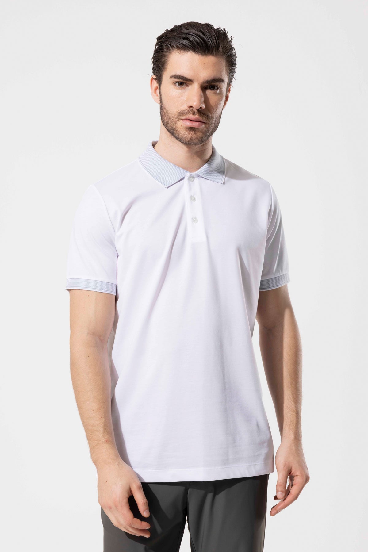 Contrast Collar Polo