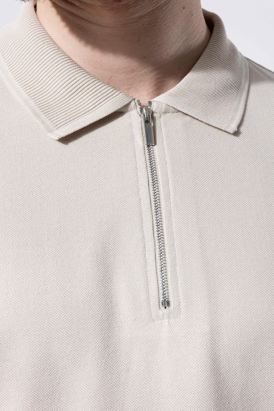 Zip-Neck Polo T-Shirt