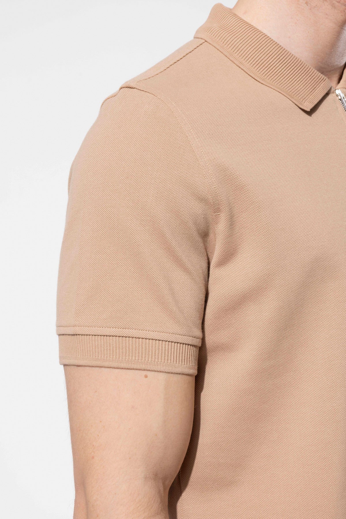 Zip-Neck Polo T-Shirt