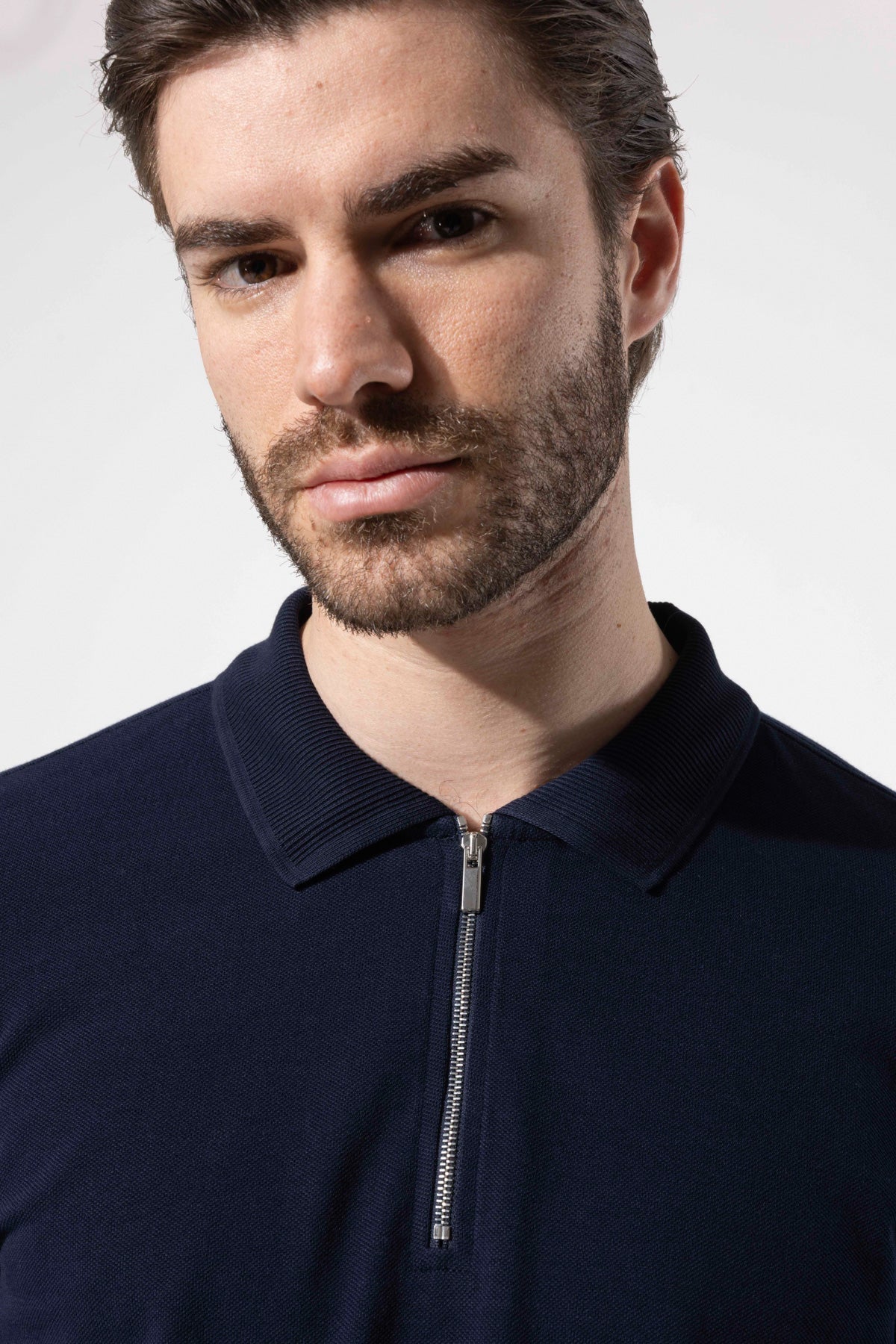 Zip-Neck Polo T-Shirt