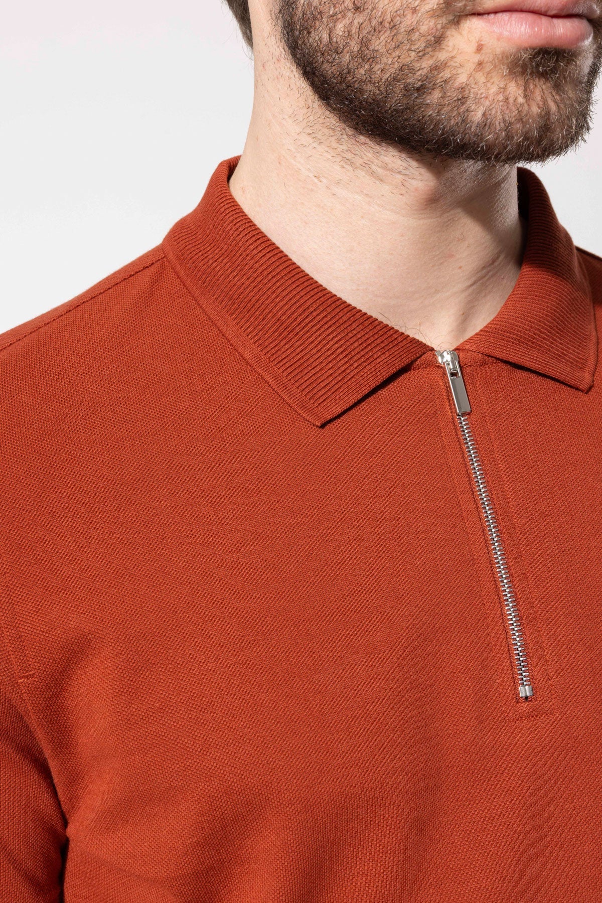 Zip-Neck Polo T-Shirt