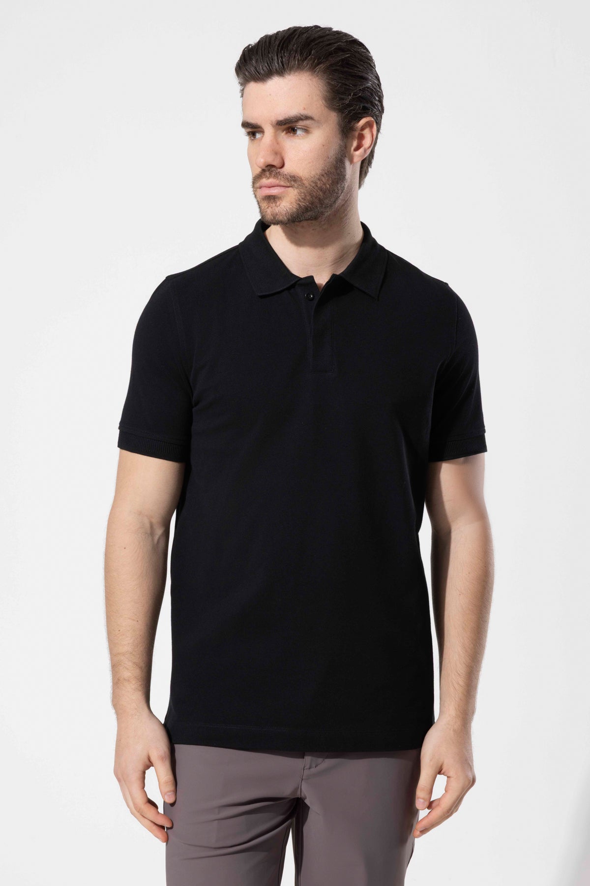 COVERED BUTTON POLO