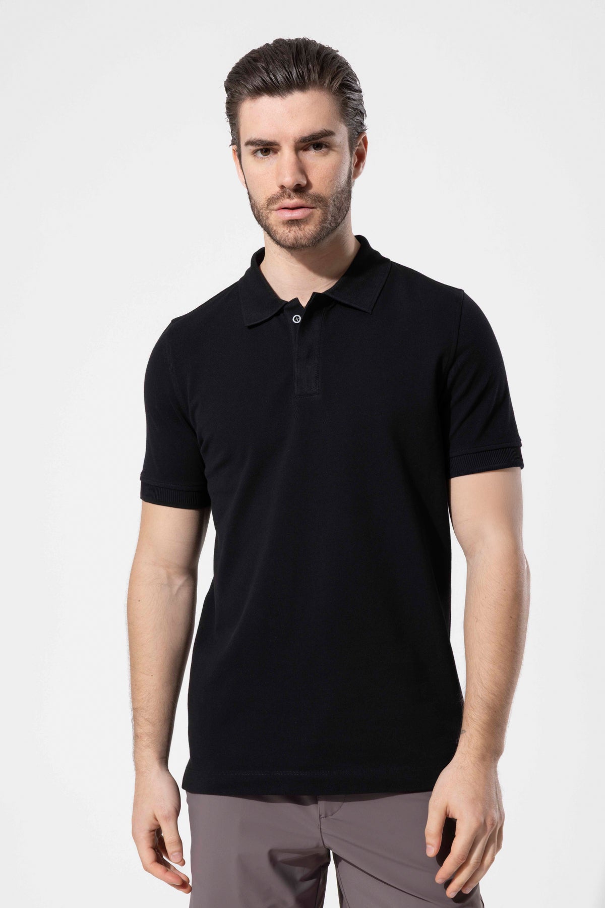 COVERED BUTTON POLO