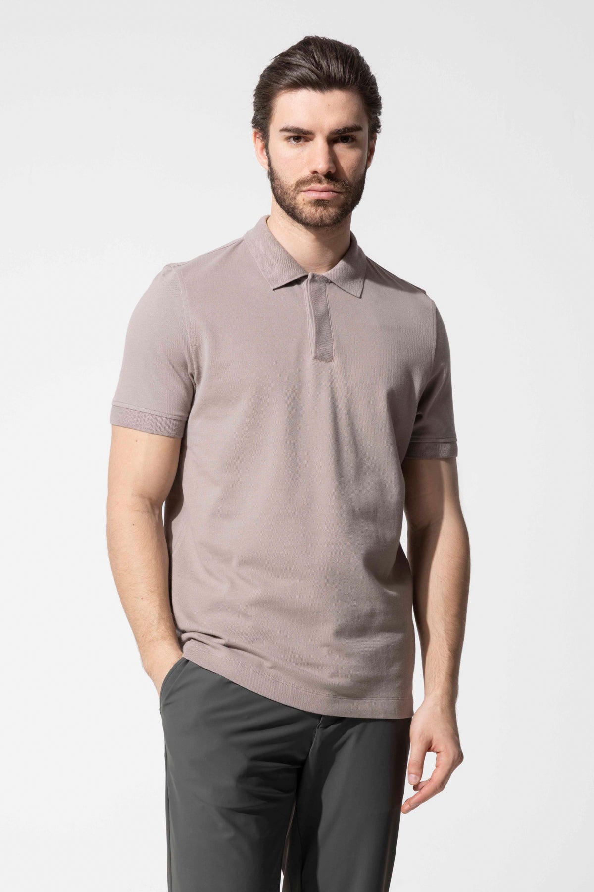 COVERED BUTTON POLO